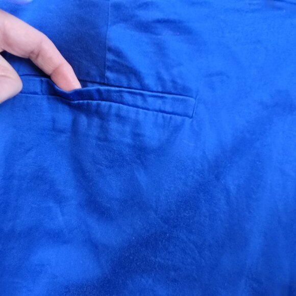 George Womens Capri Pants Bright Blue Size 26W Straight Leg Cotton Blend Stretch - Picture 3 of 7